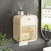 Non-perforated bathroom tissue box, waterproof, popular, high-end creative wall-mounted toilet tissue box, toilet roll box, storage rack Specification image